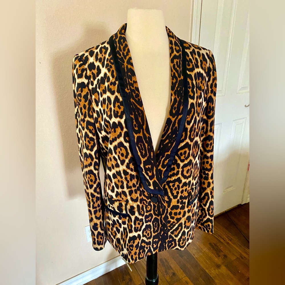 Juicy Couture Leopard Blazer, Size Medium